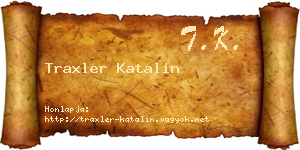 Traxler Katalin névjegykártya
